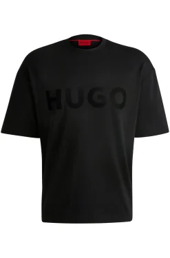 Herren Hugo Red T-Shirt aus Baumwoll-Jersey mit tonalem Logo