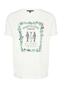 Damen Comma T-Shirt aus Baumwollmix