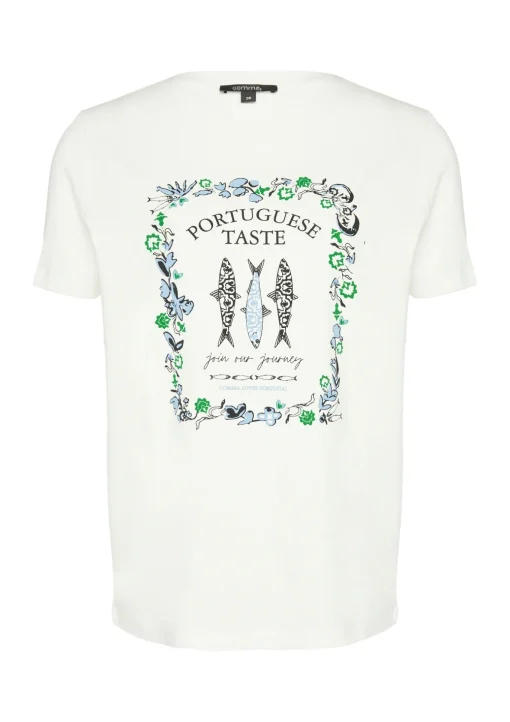 Damen Comma T-Shirt aus Baumwollmix