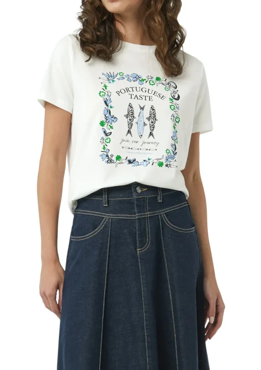 Damen Comma T-Shirt aus Baumwollmix
