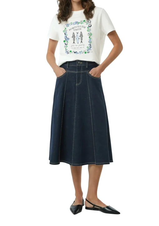 Damen Comma T-Shirt aus Baumwollmix