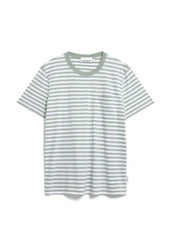 Herren armedangels T-Shirt aus Bio-Baumwolle MAARKOS POCKET STRIPES