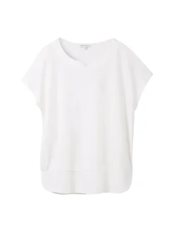 Damen Tom Tailor T-Shirt aus Materialmix