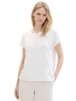 Damen Tom Tailor T-Shirt aus Materialmix