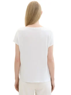 Damen Tom Tailor T-Shirt aus Materialmix