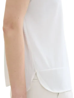 Damen Tom Tailor T-Shirt aus Materialmix