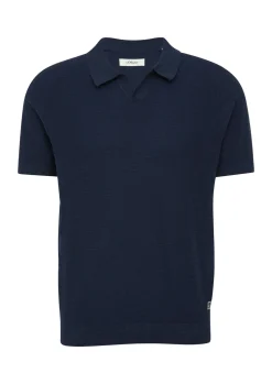 Herren s.Oliver T-Shirt aus Slub Yarn mit Strickmuster