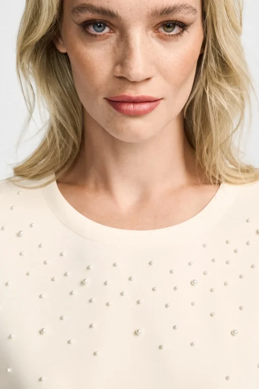 Damen Rich & Royal T-Shirt aus supersoftem Jersey mit Perlenapplikation