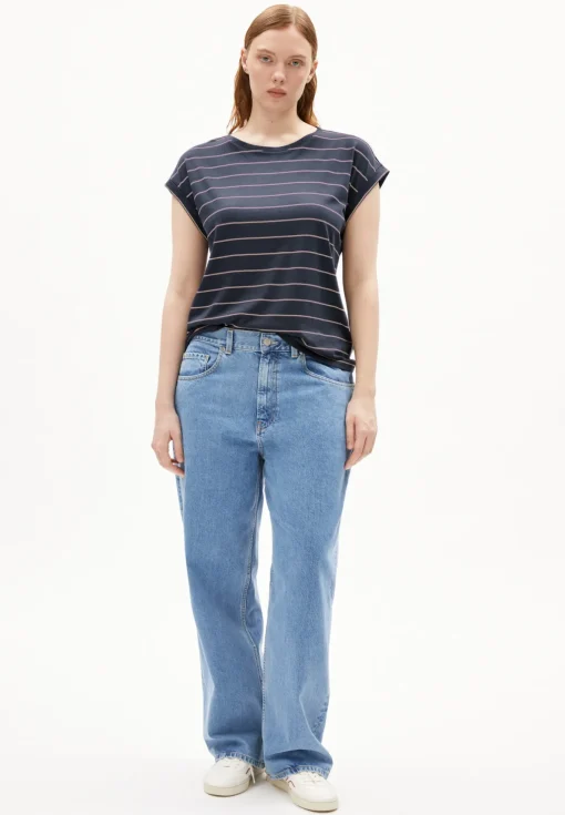 Damen armedangels T-Shirt aus TENCEL™ Lyocell Mix JILAANA FINE STRIPES