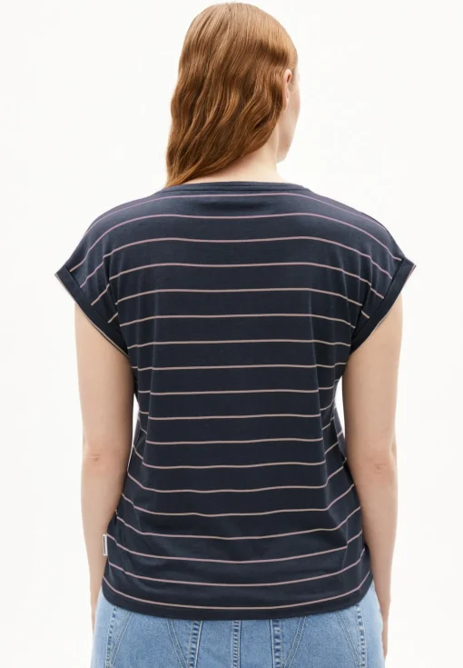 Damen armedangels T-Shirt aus TENCEL™ Lyocell Mix JILAANA FINE STRIPES