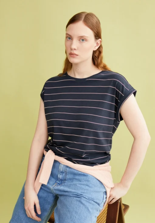 Damen armedangels T-Shirt aus TENCEL™ Lyocell Mix JILAANA FINE STRIPES