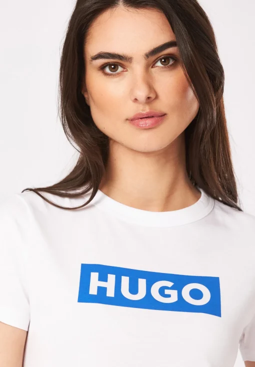 Damen Hugo Blue T-Shirt Classic Tee_B