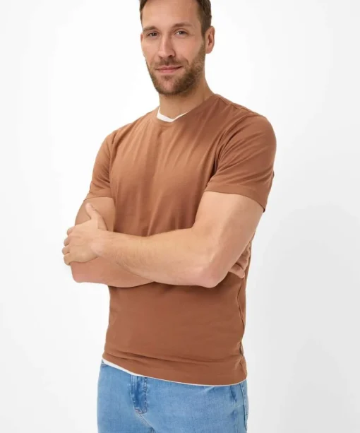Herren Brax T-Shirt im Baumwoll-Mix