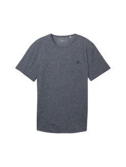 Herren Tom Tailor Denim T-Shirt in Melange Optik
