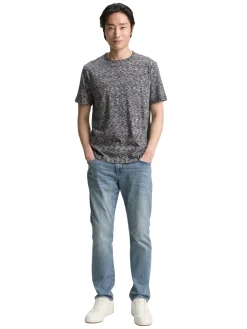 Herren Tom Tailor T-Shirt in Melange-Optik