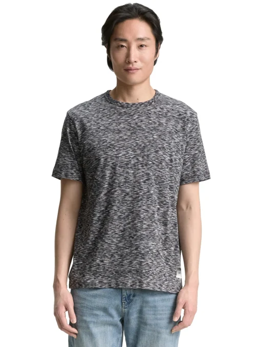Herren Tom Tailor T-Shirt in Melange-Optik