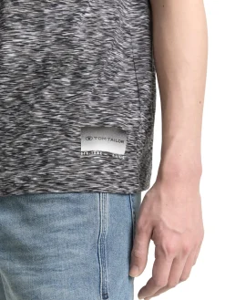 Herren Tom Tailor T-Shirt in Melange-Optik