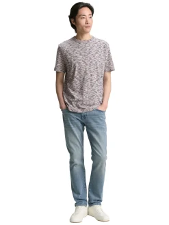 Herren Tom Tailor T-Shirt in Melange-Optik