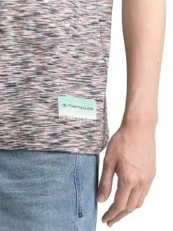 Herren Tom Tailor T-Shirt in Melange-Optik