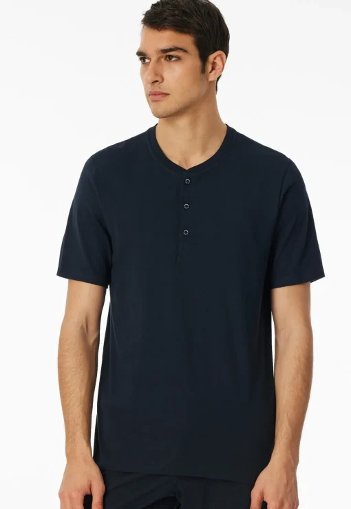 Herren Schiesser T-Shirt Knopfleiste
