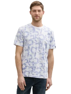 Herren Tom Tailor T-Shirt mit Allover-Print