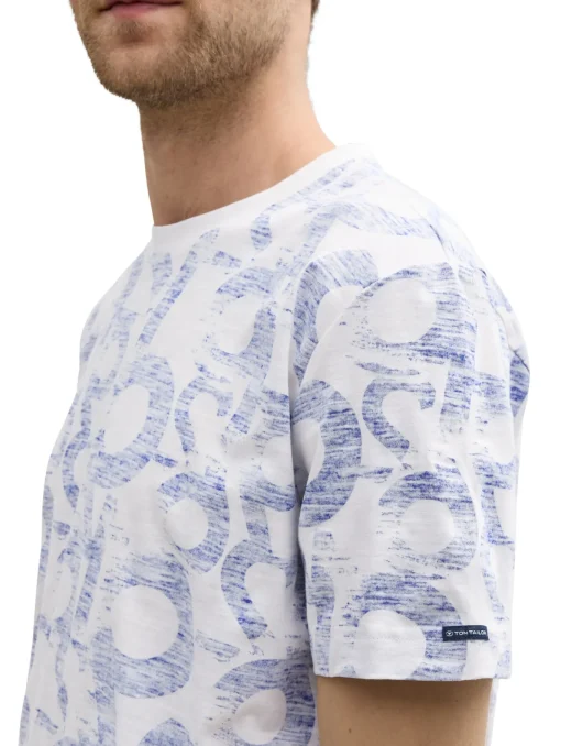 Herren Tom Tailor T-Shirt mit Allover-Print