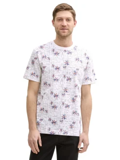 Herren Tom Tailor T-Shirt mit Allover-Print