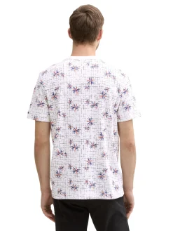 Herren Tom Tailor T-Shirt mit Allover-Print