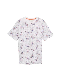 Herren Tom Tailor T-Shirt mit Allover-Print