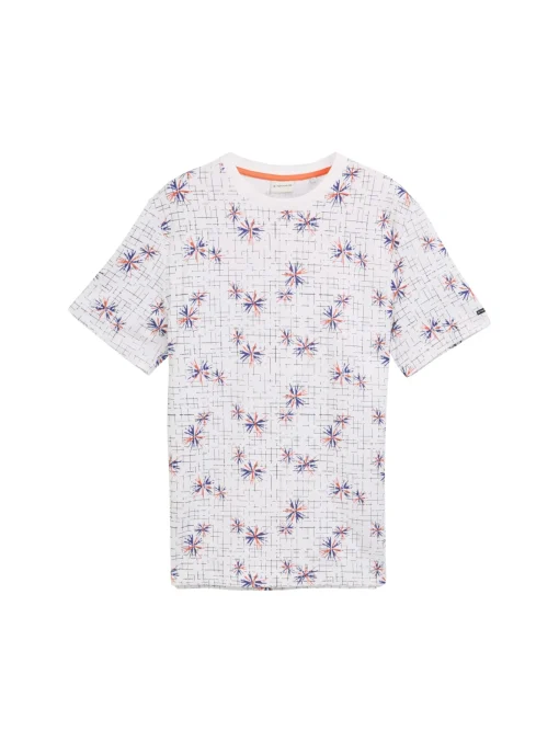 Herren Tom Tailor T-Shirt mit Allover-Print