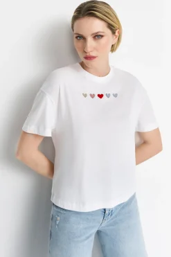 Damen Rich & Royal T-Shirt mit Applikationen