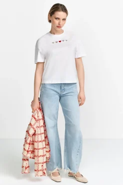 Damen Rich & Royal T-Shirt mit Applikationen