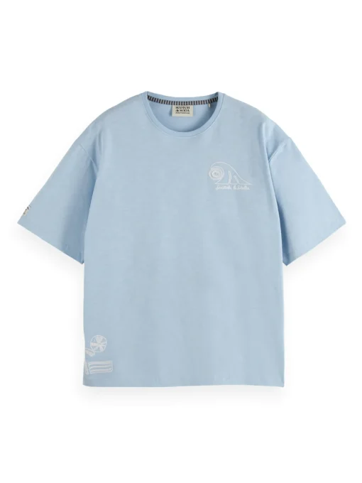 Herren Scotch & Soda T-Shirt mit Artwork-Print