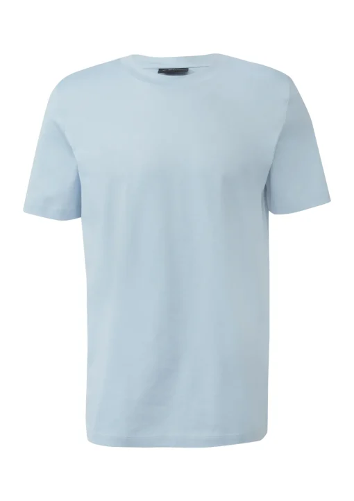 Herren s.Oliver BLACK LABEL T-Shirt mit Crew Neck aus mercerisiertem Baumwolljersey