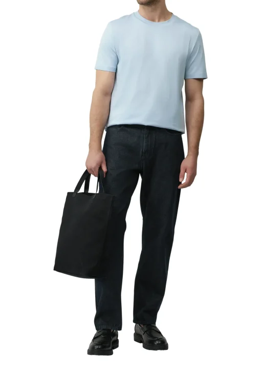 Herren s.Oliver BLACK LABEL T-Shirt mit Crew Neck aus mercerisiertem Baumwolljersey