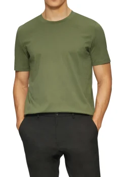 Herren s.Oliver BLACK LABEL T-Shirt mit Crew Neck aus mercerisiertem Baumwolljersey