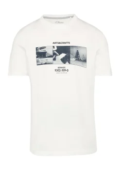 Herren s.Oliver T-Shirt mit Crew Neck und Frontprint