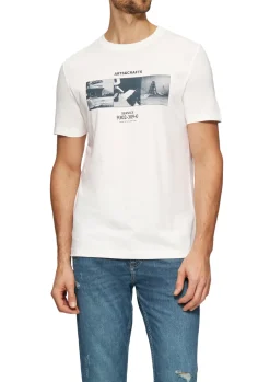 Herren s.Oliver T-Shirt mit Crew Neck und Frontprint