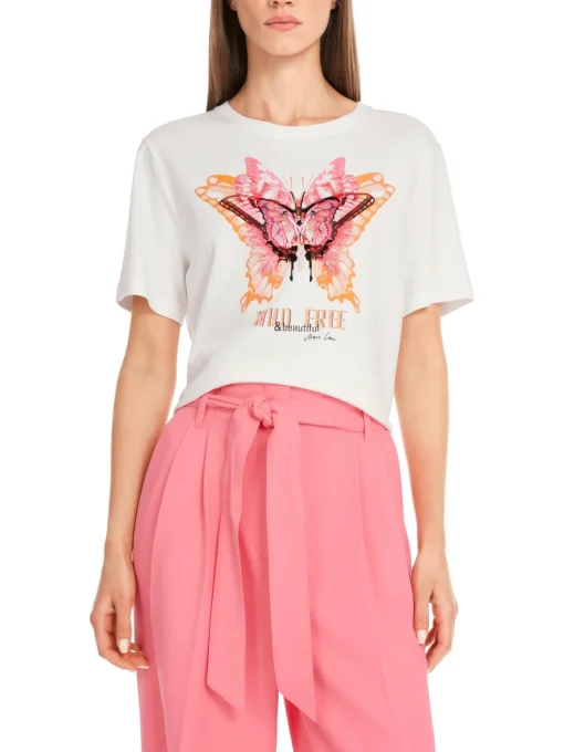 Damen Marc Cain T-Shirt mit 3D-Motiv