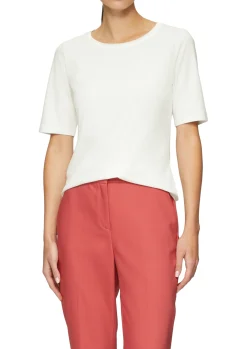 Damen s.Oliver BLACK LABEL T-Shirt mit Doublelayer-Detail