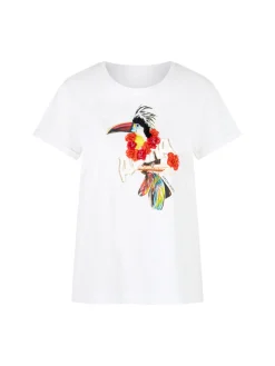 Damen Marc Cain T-Shirt mit 3D-Tukan-Print