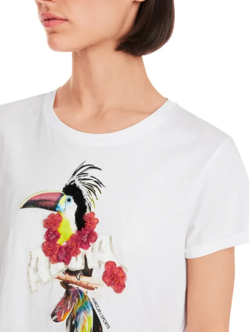 Damen Marc Cain T-Shirt mit 3D-Tukan-Print