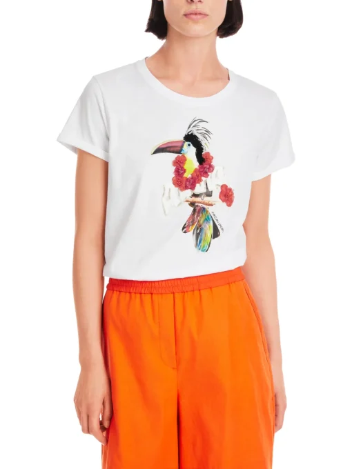 Damen Marc Cain T-Shirt mit 3D-Tukan-Print