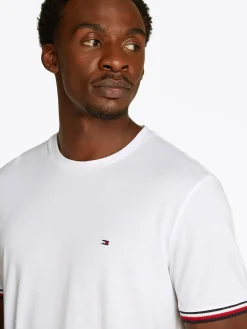 Herren Tommy Hilfiger T-Shirt mit farbigen Bündchen