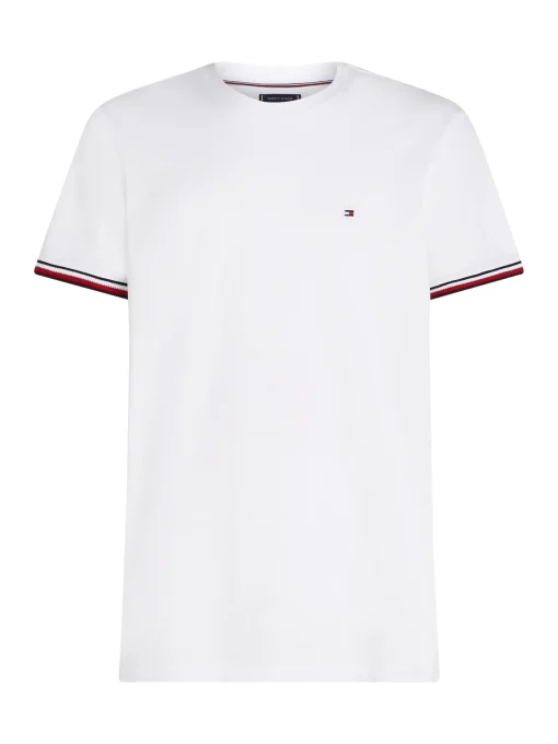 Herren Tommy Hilfiger T-Shirt mit farbigen Bündchen