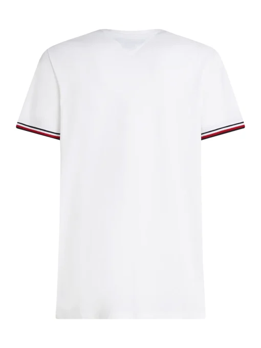 Herren Tommy Hilfiger T-Shirt mit farbigen Bündchen