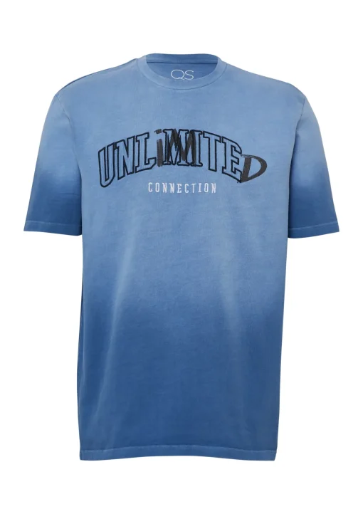 Herren QS T-Shirt mit Farbverlauf