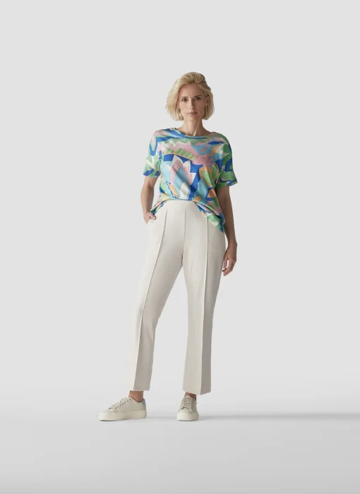 Damen Lecomte T-Shirt mit floralem Print