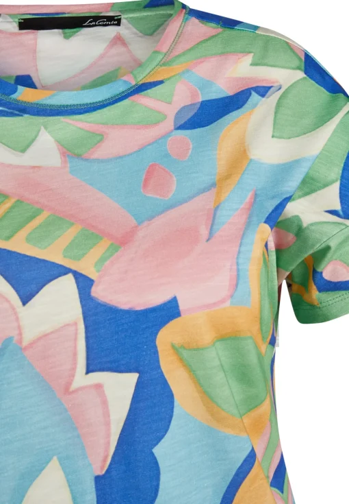 Damen Lecomte T-Shirt mit floralem Print