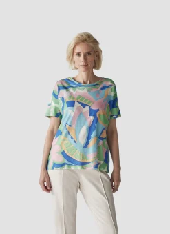 Damen Lecomte T-Shirt mit floralem Print